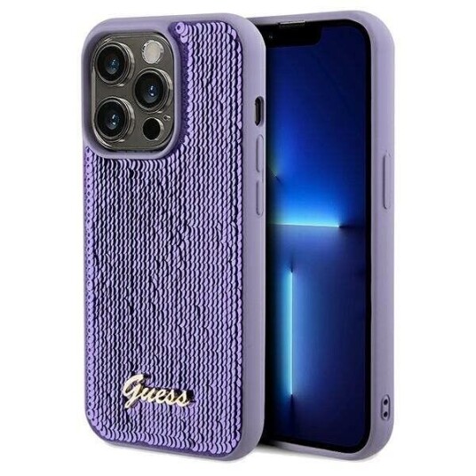 Dėklas Guess Guhcp13xpsfdgsu Iphone 13 Pro Max 6.7" Violetinė/Violetinė Hardcase Sequin Script Metal Dėklas Guess Guhcp13xpsfdgsu Iphone 13 Pro Max 6.7" Violetinė/Violetinė Hardcase Sequin Script Metal