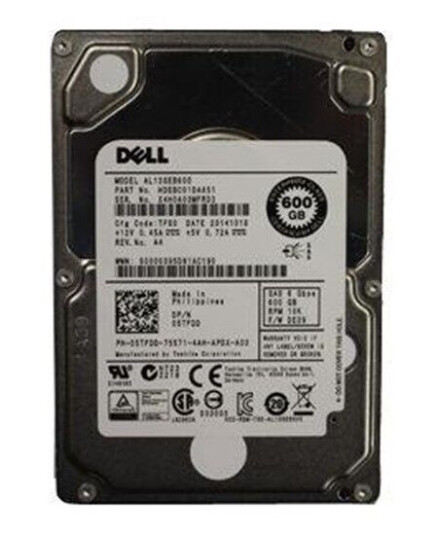 Dell - harddisk - 600GB - Harddisk - 5TFDD - Serial Attached SCSI - 2.5" Dell - harddisk - 600GB - Harddisk - 5TFDD - Serial Attached SCSI - 2.5"