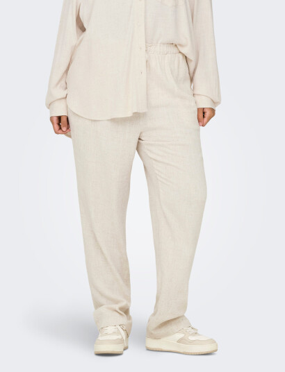 ONLY Carmakoma Carsiesta Hw Pull-Up Linen Bl Pnt - Cream - 50 x 32 ONLY Carmakoma Carsiesta Hw Pull-Up Linen Bl Pnt - Cream - 50 x 32