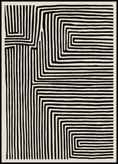 Linear Labyrinth Poster Plakat / 100x150cm