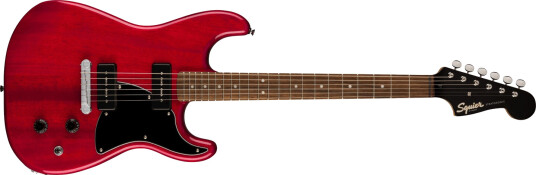 Squier Paranormal Strat-O-Sonic Crimson Red Transparent, Laurel Squier Paranormal Strat-O-Sonic Crimson Red Transparent, Laurel