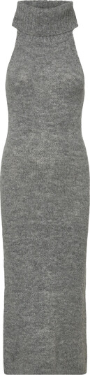 Gina Tricot Sleeveless Polo Knitted Dress Grey L Gina Tricot Sleeveless Polo Knitted Dress Grey L