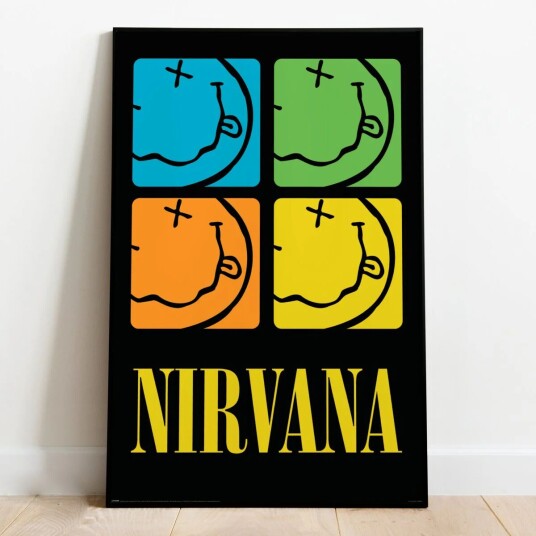 Nirvana Plakat Smiley Squares