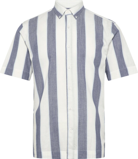 Lindbergh | Striped Linen/Cotton Shirt S/S | M