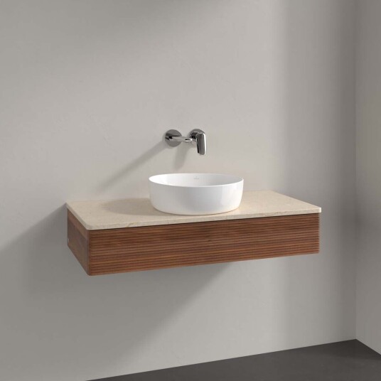 Villeroy & Boch Antao Servantskap med 1 skuff 100x50x19 cm u/lys Valnøtt/Crème