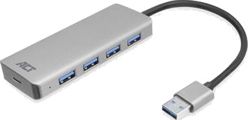 Act Ac6121 Interface Hub Usb 3.2 Gen 1 3.1 Gen 1 Type-A 5000 Mbit/S Aluminium Ac6121