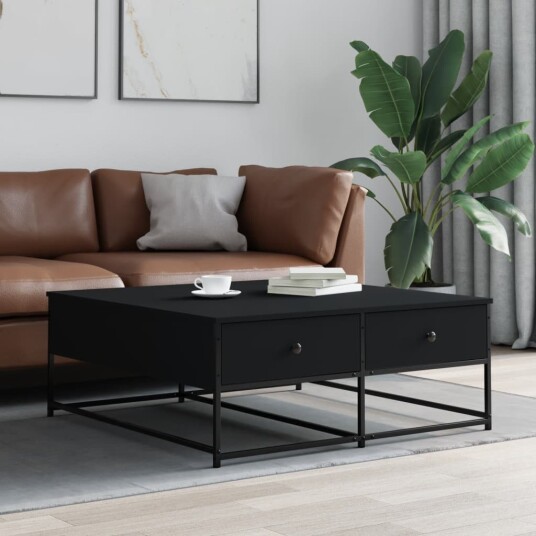Salongbord svart 100x99x40 cm konstruert tre 8721012124554