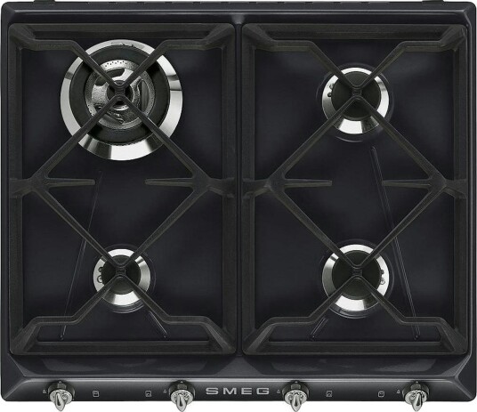 Smeg Victoria Gasskomfyr SR964NGH 4 Kokesoner Integrert Platetopp Svart Smeg Victoria Gasskomfyr SR964NGH 4 Kokesoner Integrert Platetopp Svart