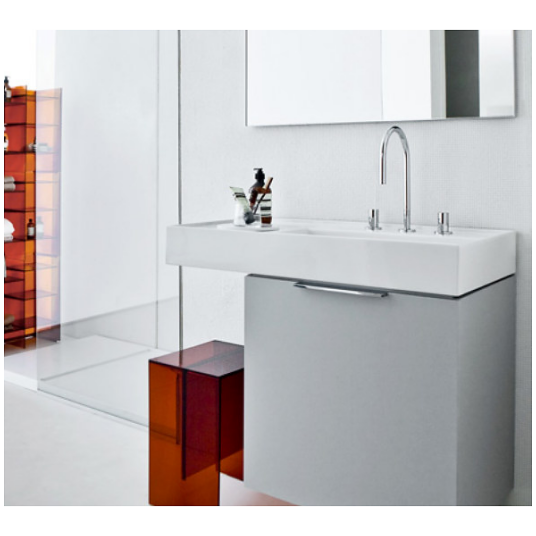 Laufen Kartell Servant med hylle 90x46 cm, u/bl.hull, Hvit