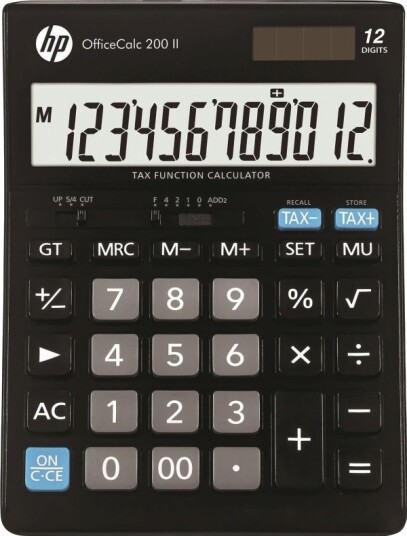 HP-Kalkulator HP-OC 200 II Office-Kalkulator 12-Sifret Svart HP-Kalkulator HP-OC 200 II Office-Kalkulator 12-Sifret Svart