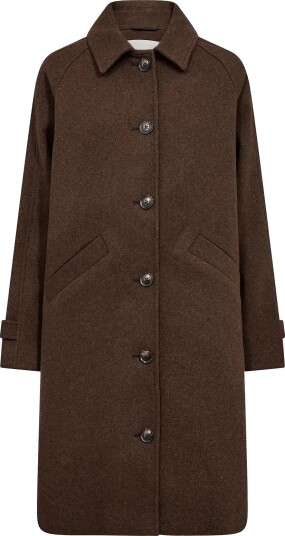 Bruun & Stengade Bs Ylva Regular Fit Coat - BROWN - 40