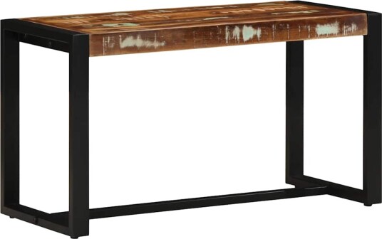  Benk flerfarget 80x35x45 cm gjenvunnet heltre
