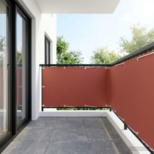 vidaXL Balkong privat skjerm 150 x 400 cm Stoff med PU belegg