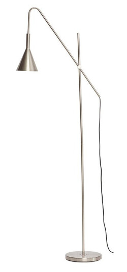 Golvlampa Metall Nickel