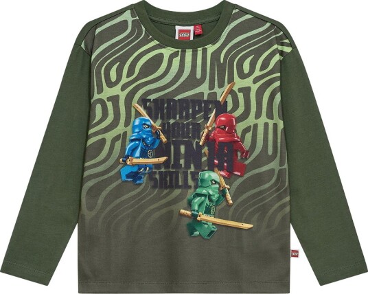LEGO® Ninjago Genser LWTaj 713 Armygrønn m. Trykk LEGO® Wear 4 år (104) Genser