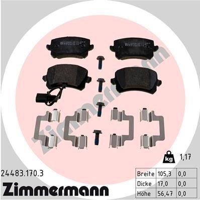 Bremseklosser ZIMMERMANN 24483.170.3 Bremseklosser ZIMMERMANN 24483.170.3