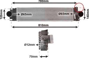 Intercooler VAN WEZEL 18014714