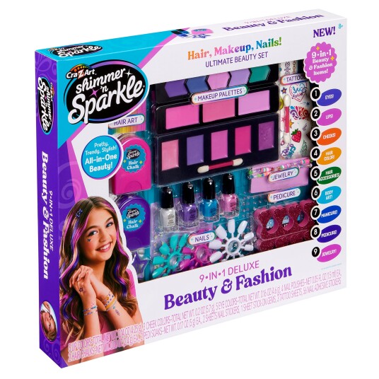 SHIMMER N SPARKLE Shimmer N Sparkle 9 In 1 Deluxe Beauty And Fashion - Multi/patterned - ONE SIZE SHIMMER N SPARKLE Shimmer N Sparkle 9 In 1 Deluxe Beauty And Fashion - Multi/patterned - ONE SIZE