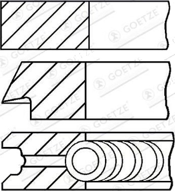 Stempelringsett GOETZE ENGINE 08-525507-00