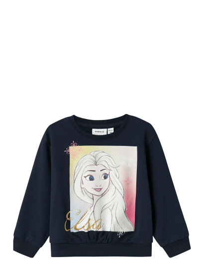 name it Nmfjill Frozen Nreg Sweat Unb Wdi Navy 98