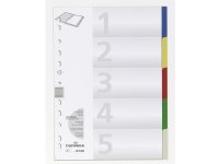 Durable 6730-27, Blank faneindeks, Polypropylen (PP), Flerfarget, Portrett, A4, 220 mm