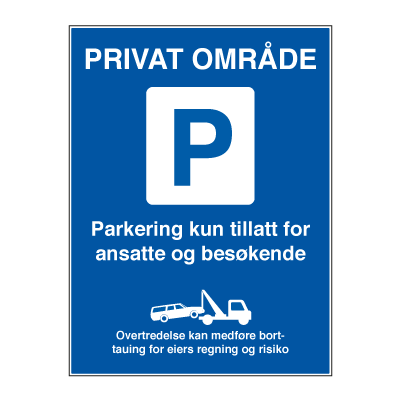 Jo Safety Parkeringsskilt Private område 6309280