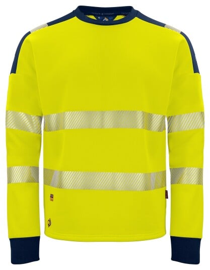ProJob 6108 Sweatshirt En Iso 20471 Kl 3/2 Yellow/Navy XL