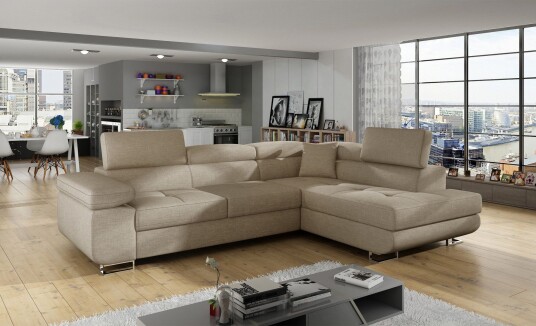 Bobis Sovesofa med Sjeselong Høyre Beige Bobis Sovesofa med Sjeselong Høyre Beige