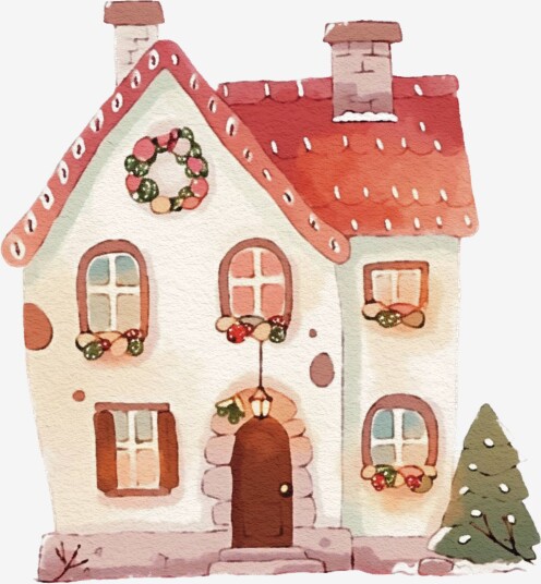 Festlig Hus Klistremerke