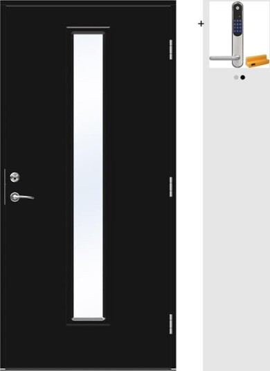 Ytterdør Swedoor Advance-Line Nordic Narvik med Yale Doorman Classic Home
