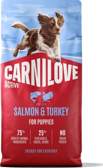 Carnilove Tørrfôr Active Puppies Med Laks & Kalkun 2 X 12 kg