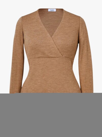 Boob Merino Wool Ribbed Top - Brown - S