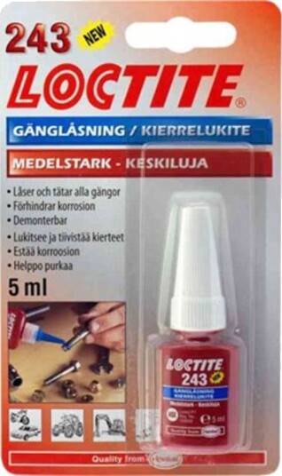 Loctite Gjengesikring 243 Normal 5 ml Loctite Gjengesikring 243 Normal 5 ml