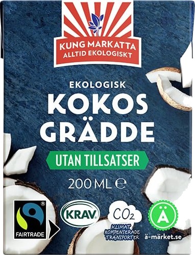 Kokoskrem KRAV økologisk 200 ml Kokoskrem KRAV økologisk 200 ml