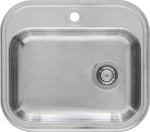 JUVEL BARENTS kjøkkenvask 480x340x145mm plan bunnventil/hh stål grov