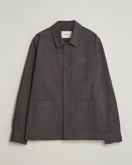 Les Deux Layton Cotton Overshirt Black Les Deux Layton Cotton Overshirt Black