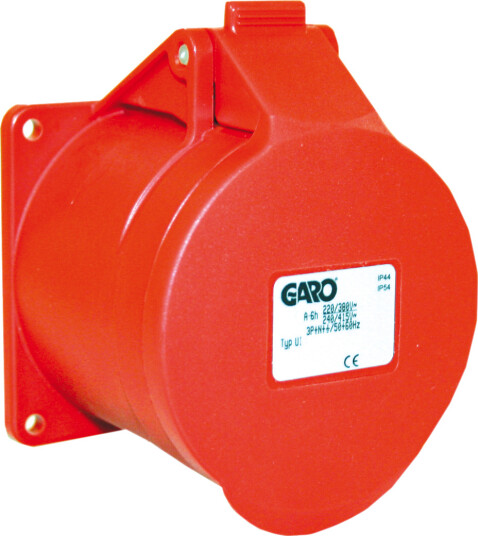 Garo Basic Uttak IP44 5-polet 32 A 6 h, rød, Stikkontakter & kabler Garo Basic Uttak IP44 5-polet 32 A 6 h, rød, Stikkontakter & kabler