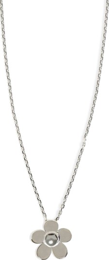Marc Jacobs Mini Daisy Pendant Necklace Silver ONE SIZE