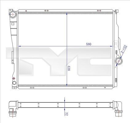 Radiator TYC 703 0006 R Radiator TYC 703 0006 R