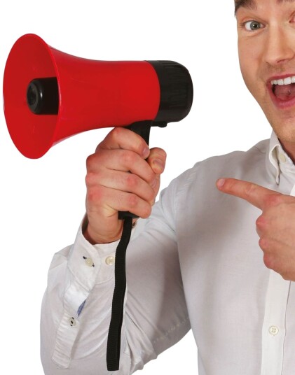 Fiestas Guirca Rød Multifunksjonell Megafon med Bluetooth 20 cm