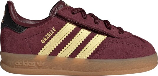 Adidas Originals Sko Gazelle Indoor CF E Maroon/Almyel/Goldm Adidas Originals 27 Sko Bordeaux Brun Svart