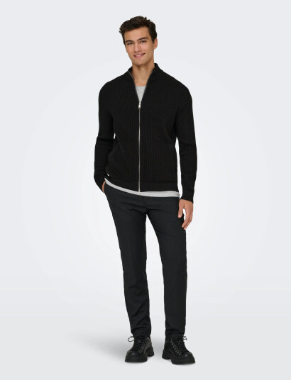 ONLY & SONS Onslaw Reg Ls Cardigan Knit Frml - Black - XXL ONLY & SONS Onslaw Reg Ls Cardigan Knit Frml - Black - XXL