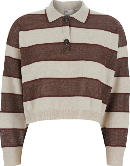 Brunello Cucinelli Dame Topper Flerfarget S,