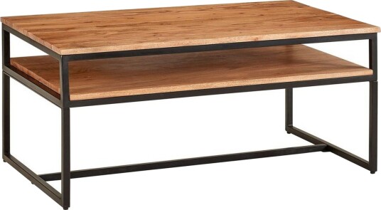 Sofabord Wohnling Solid tre 100 cm rektangulær med brett moderne -