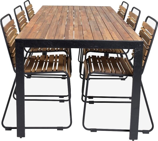Venture Home   Spisegruppe Bois med 6 spisestoler Bois   Natur