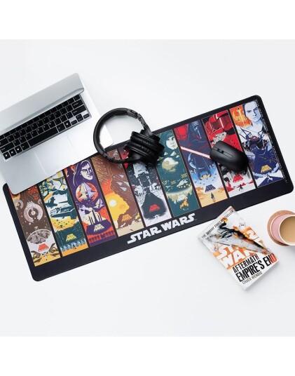Stor Lisensiert Star Wars Skrivebordsmatte Musematte 30x80 cm Stor Lisensiert Star Wars Skrivebordsmatte Musematte 30x80 cm