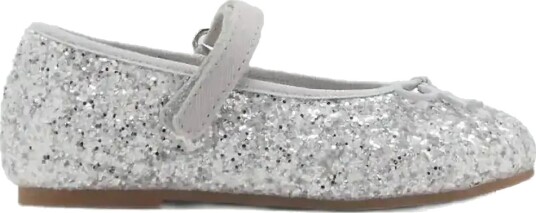 Mango Glitter Effect Ballet FlatSilver 23