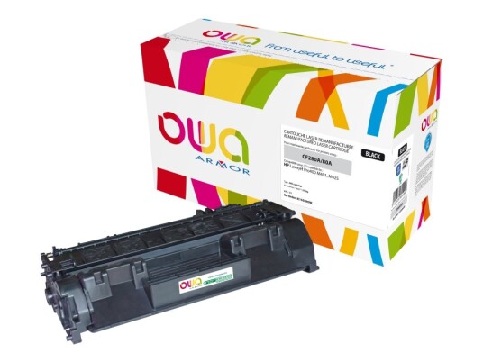 Owa - Svart - Kompatibel - Gjenfabrikert - Tonerpatron Alternativ For: Hp Cf280a - For Hp Laserjet Pro 400 M401 Mfp M425