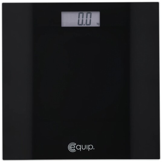 Equip baderomsvekt i sort glass