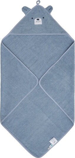 Pippi Hooded Baby Towel DUSTY BLUE 8383 cm